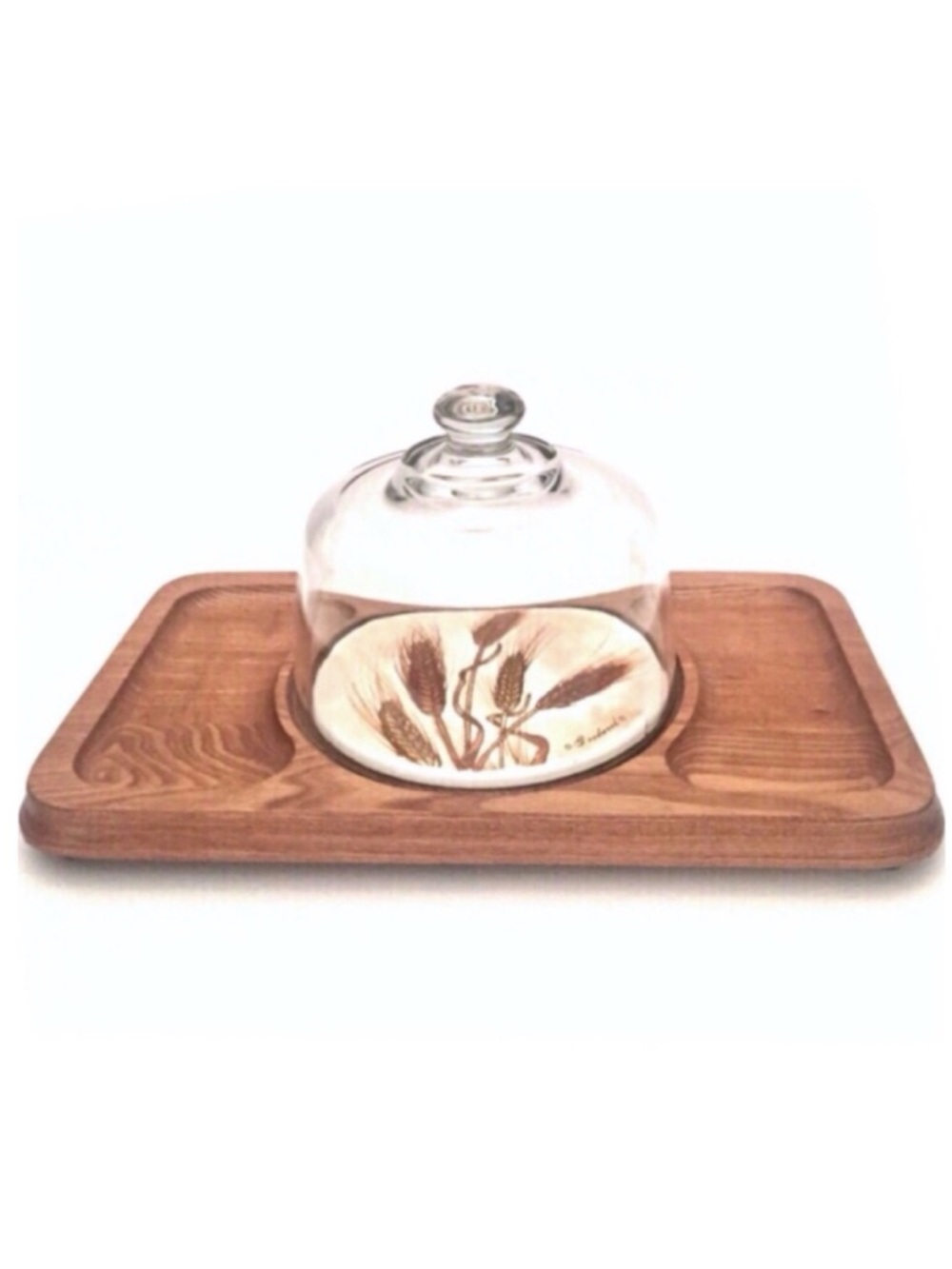 Vintage Goodwood Teak Cheese Serving Board w/Dome